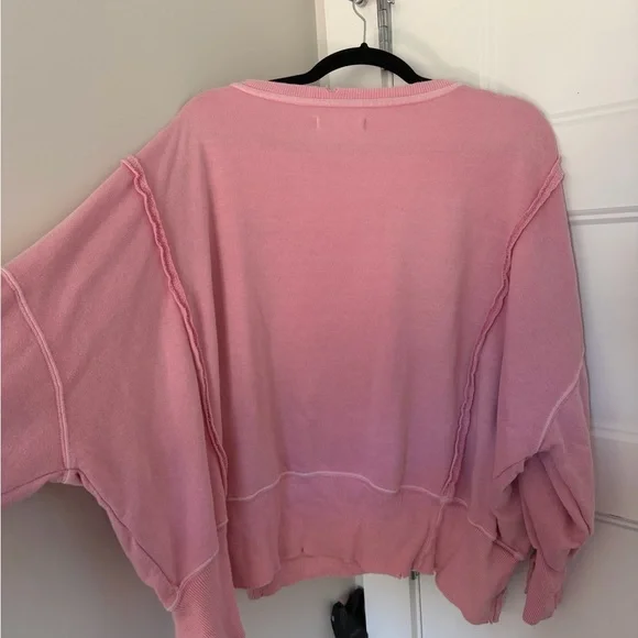 FREE PEOPLE Camden sweatshirt pink size XS - Picture 4 of 4